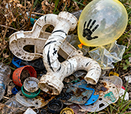 Dirty plastic trimmings and scraps